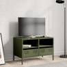 Stylish Olive Green TV Cabinet | Cold-Rolled Steel - HipoMarket