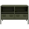 Stylish Olive Green TV Cabinet | Cold-Rolled Steel - HipoMarket