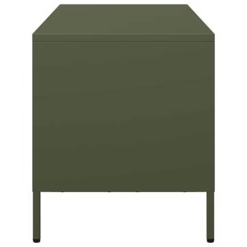 Stylish Olive Green TV Cabinet | Cold-Rolled Steel - HipoMarket