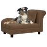  Dog Sofa with Pillow Brown 83x44x44 cm Plush Colour brown 