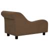 Comfortable Dog Sofa with Pillow - Brown Plush 83x44x44 cm