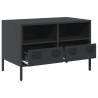 Black TV Cabinet - Stylish & Durable Cold-Rolled Steel Design