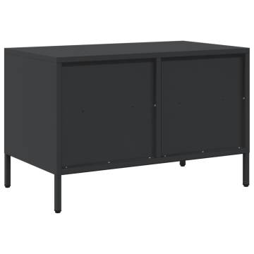 Black TV Cabinet - Stylish & Durable Cold-Rolled Steel Design