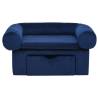 Dog Sofa with Drawer - Blue Plush | 75x50x38 cm