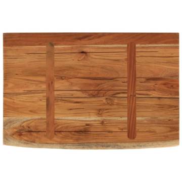 Wall Shelf 50x30 cm - Solid Acacia Wood with Live Edge