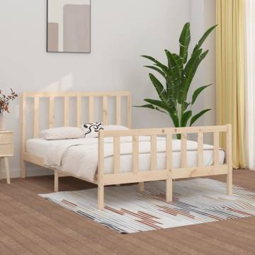 Solid Wood Bed Frame 160x200 cm - Stylish & Sturdy Design