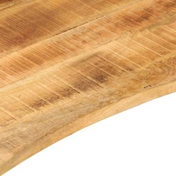 Desk Top with Curve 80x60 cm - Solid Rough Mango Wood | HipoMarket