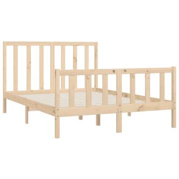 Solid Wood Bed Frame 160x200 cm - Stylish & Sturdy Design