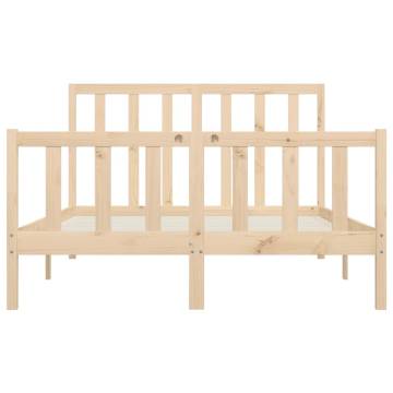 Solid Wood Bed Frame 160x200 cm - Stylish & Sturdy Design