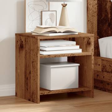 Old Wood Bedside Cabinet - 40x30x40 cm | Hipomarket UK