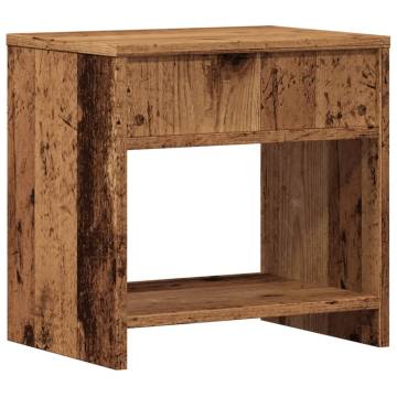 Old Wood Bedside Cabinet - 40x30x40 cm | Hipomarket UK