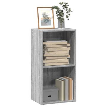 Bookcase Grey Sonoma - 40x30x77 cm Engineered Wood Storage