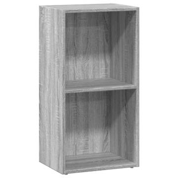 Bookcase Grey Sonoma - 40x30x77 cm Engineered Wood Storage