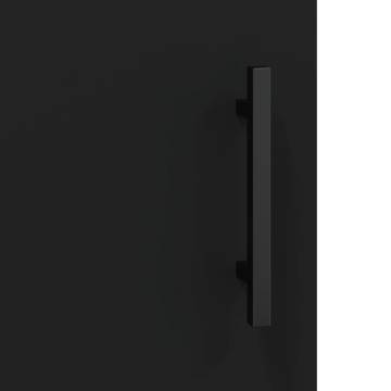 Stylish Black Wall Mounted Cabinets - 2 pcs | Hipomarket UK