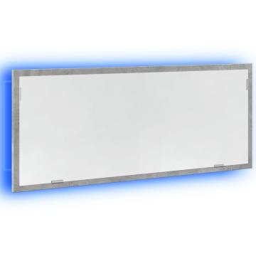 LED Bathroom Mirror in Concrete Grey - 100x8.5x37 cm