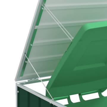 Triple Wheelie Bin Storage - Green Steel | HipoMarket UK