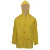 Waterproof Heavy-duty 2-piece Rain Suit with Hood - Yellow L