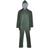 Waterproof Heavy-duty 2-piece Rain Suit with Hood - Green XL