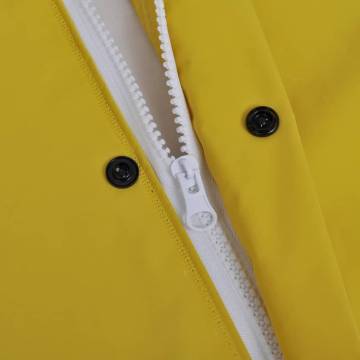 Waterproof Heavy-duty Long Raincoat with Hood - Yellow M