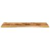 Curved Solid Mango Wood Desk Top - 140x50 cm | Hipomarket