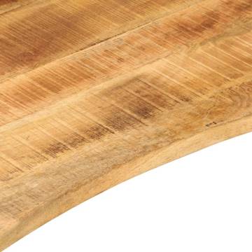 Curved Solid Mango Wood Desk Top - 140x50 cm | Hipomarket