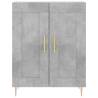 Stylish Highboard in Concrete Grey | 69.5x34x180 cm