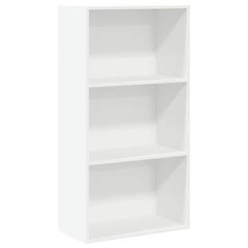 Stylish White Bookcase - 60x30x114 cm Engineered Wood