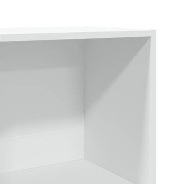 Stylish White Bookcase - 60x30x114 cm Engineered Wood