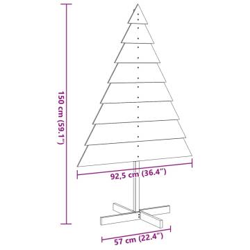 Wooden Christmas Tree 150 cm - Solid Wood Decoration