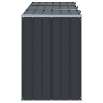 Triple Wheelie Bin Storage - Anthracite Steel