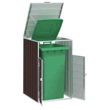 Brown Wheelie Bin Storage - Steel for Single Bin | HipoMarket