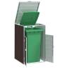  Wheelie Bin Storage for Single Bin Brown 72x81x115 cm Steel Colour brown Number of bins 1 