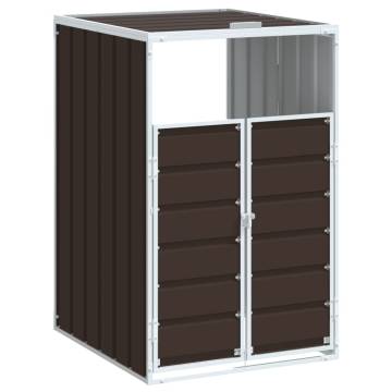 Brown Wheelie Bin Storage - Steel for Single Bin | HipoMarket