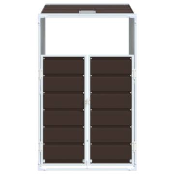 Brown Wheelie Bin Storage - Steel for Single Bin | HipoMarket