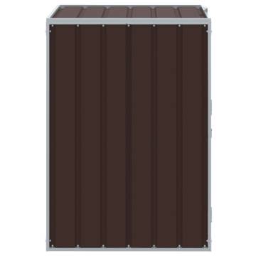 Brown Wheelie Bin Storage - Steel for Single Bin | HipoMarket