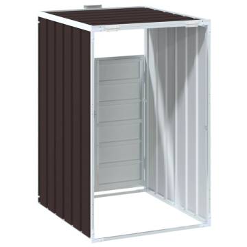 Brown Wheelie Bin Storage - Steel for Single Bin | HipoMarket