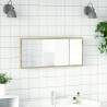 LED Bathroom Mirror Sonoma Oak 100x8.5x37 cm | Hipomarket UK