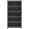 Book Cabinet Grey 80x35x154 cm - Solid Pine Wood Storage