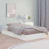 Bed Frame White 75x190 cm Small Single Solid Wood Colour white Size 75 x 190 cm 