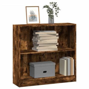 Bookcase Smoked Oak 80x24x76 cm - Stylish Storage Solution