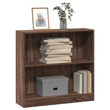 Stylish Brown Oak Bookcase – Engineered Wood 80x24x76 cm