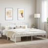 Metal Bed Frame with Headboard White 193x203 cm Colour white Size 193 x 203 cm Model with headboard 