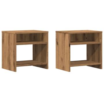 Bedside Cabinets - Artisan Oak 2 pcs 40x30x40 cm | Hipomarket