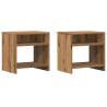 Bedside Cabinets - Artisan Oak 2 pcs 40x30x40 cm | Hipomarket