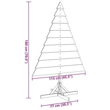 Wooden Christmas Tree 180 cm - Rustic Holiday Decoration