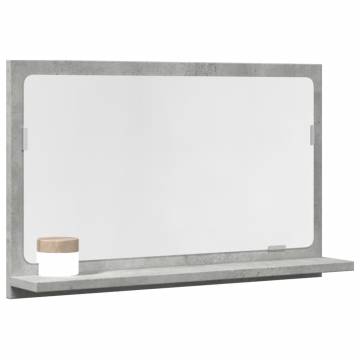 Bathroom Mirror Cabinet Concrete Grey - 60x11x37 cm