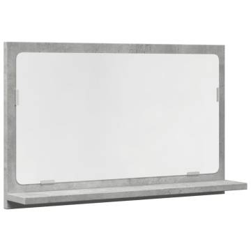 Bathroom Mirror Cabinet Concrete Grey - 60x11x37 cm