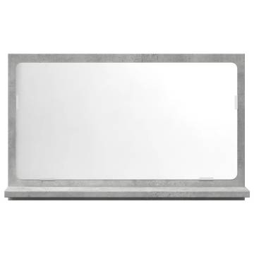 Bathroom Mirror Cabinet Concrete Grey - 60x11x37 cm