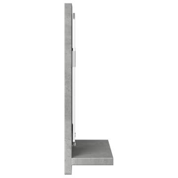 Bathroom Mirror Cabinet Concrete Grey - 60x11x37 cm