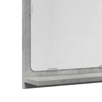 Bathroom Mirror Cabinet Concrete Grey - 60x11x37 cm